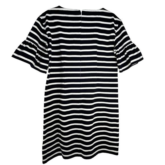J. Crew Mini Dress Size S Black and White Striped Shift Preppy Casual Chic - Picture 3 of 7